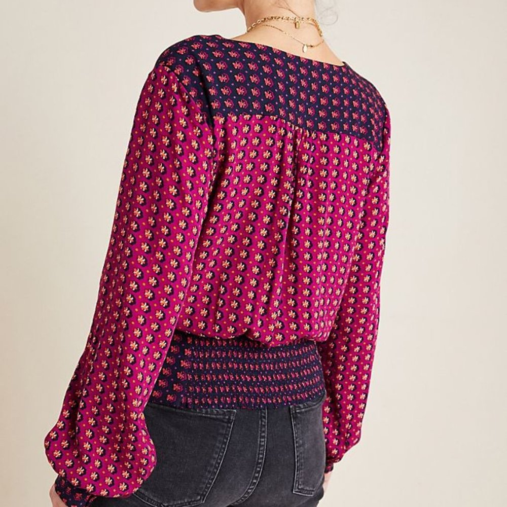 Anthropologie Lisa Puff-Sleeved Blouse - Picture 4 of 6